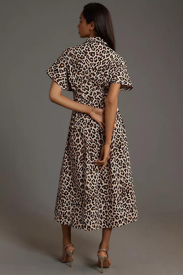 The Tobie Button-Front Pleated Shirt Dress by Exquise Product Image
