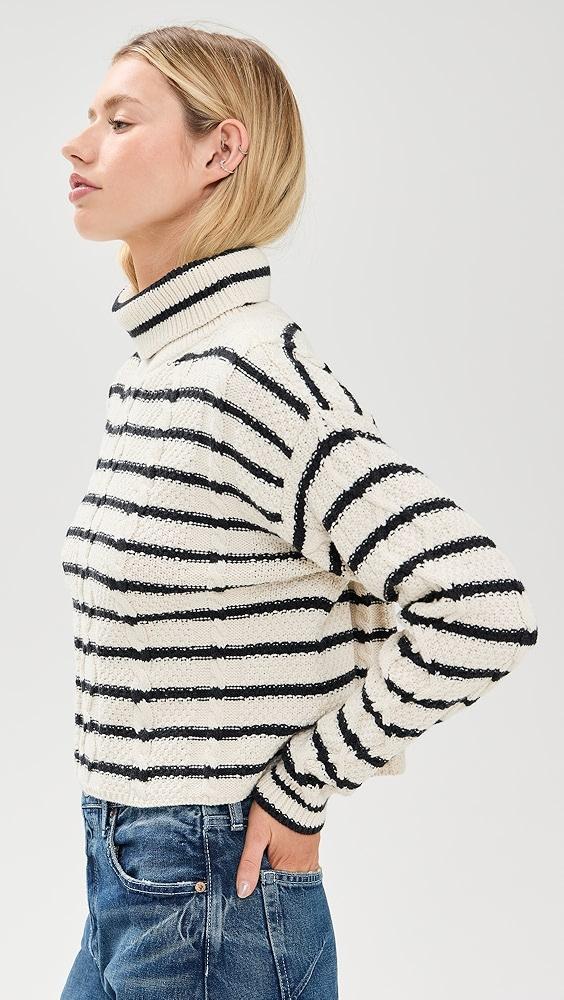 ASKK NY Cable Cropped Crew Sweater | Shopbop Product Image
