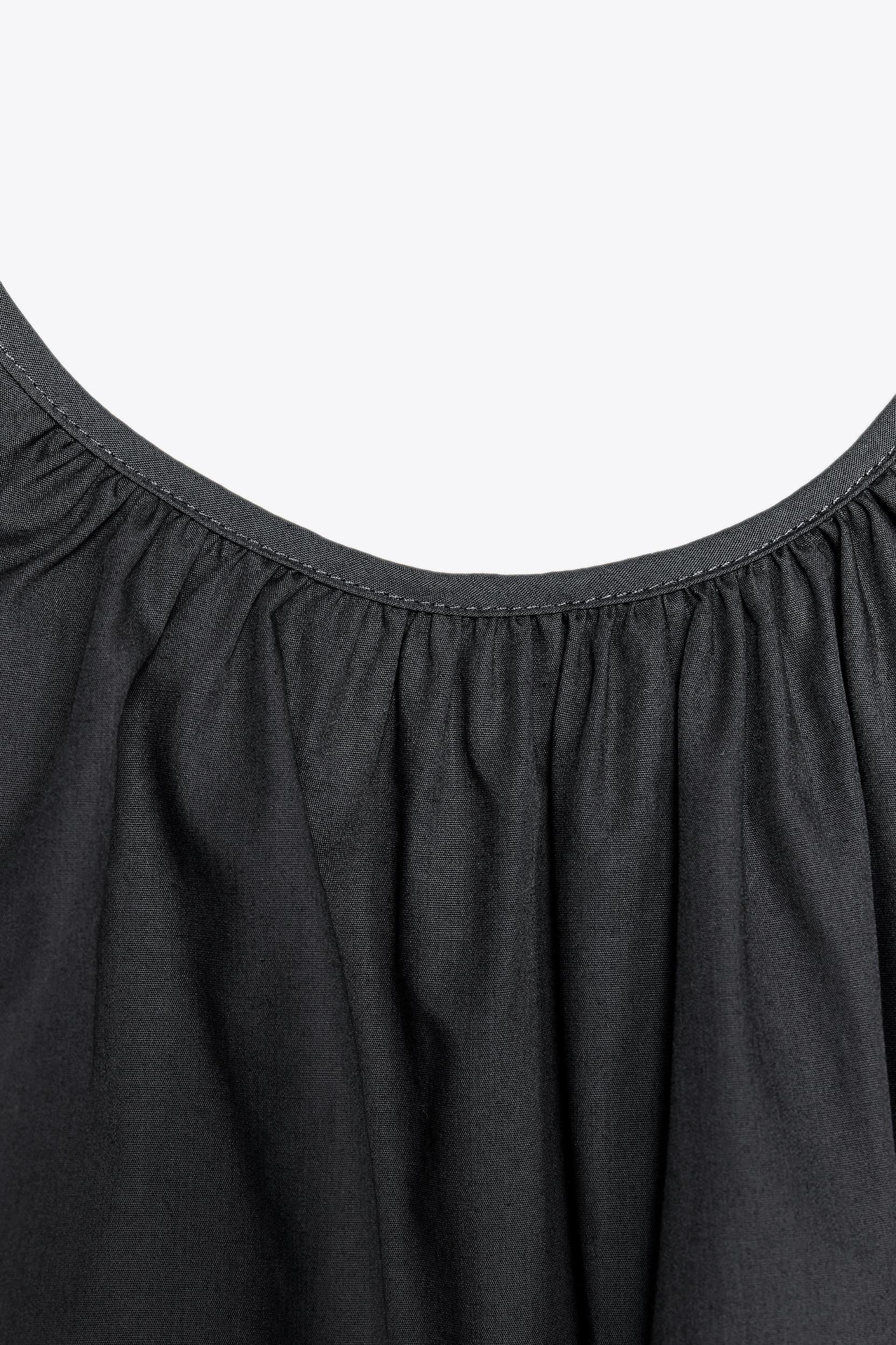DRAPED POPLIN TOP Product Image