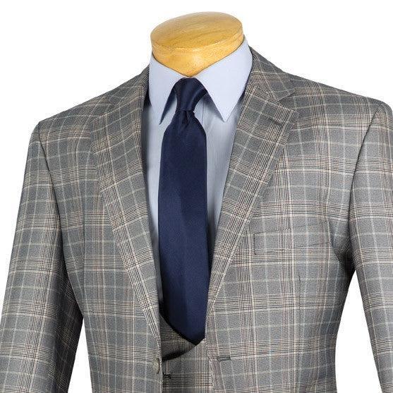 Renaissance Collection - Regular Fit 3 Piece Suit Gray Product Image