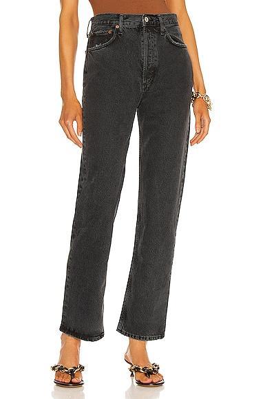 AGOLDE 90s Pinch Waist High Rise Straight Jeans Black Tea 29 Product Image