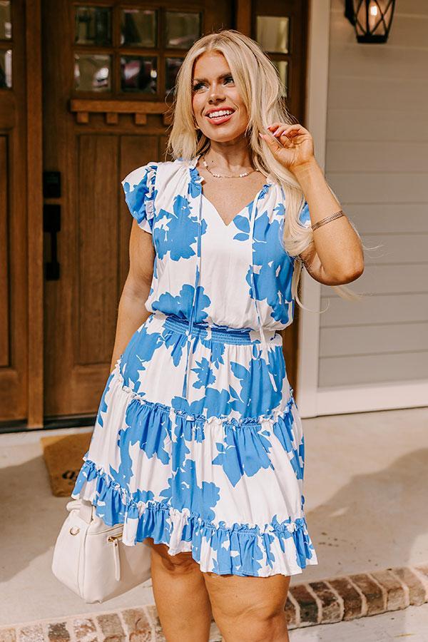 Parisian Promenade Dress in Blue Curves Product Image