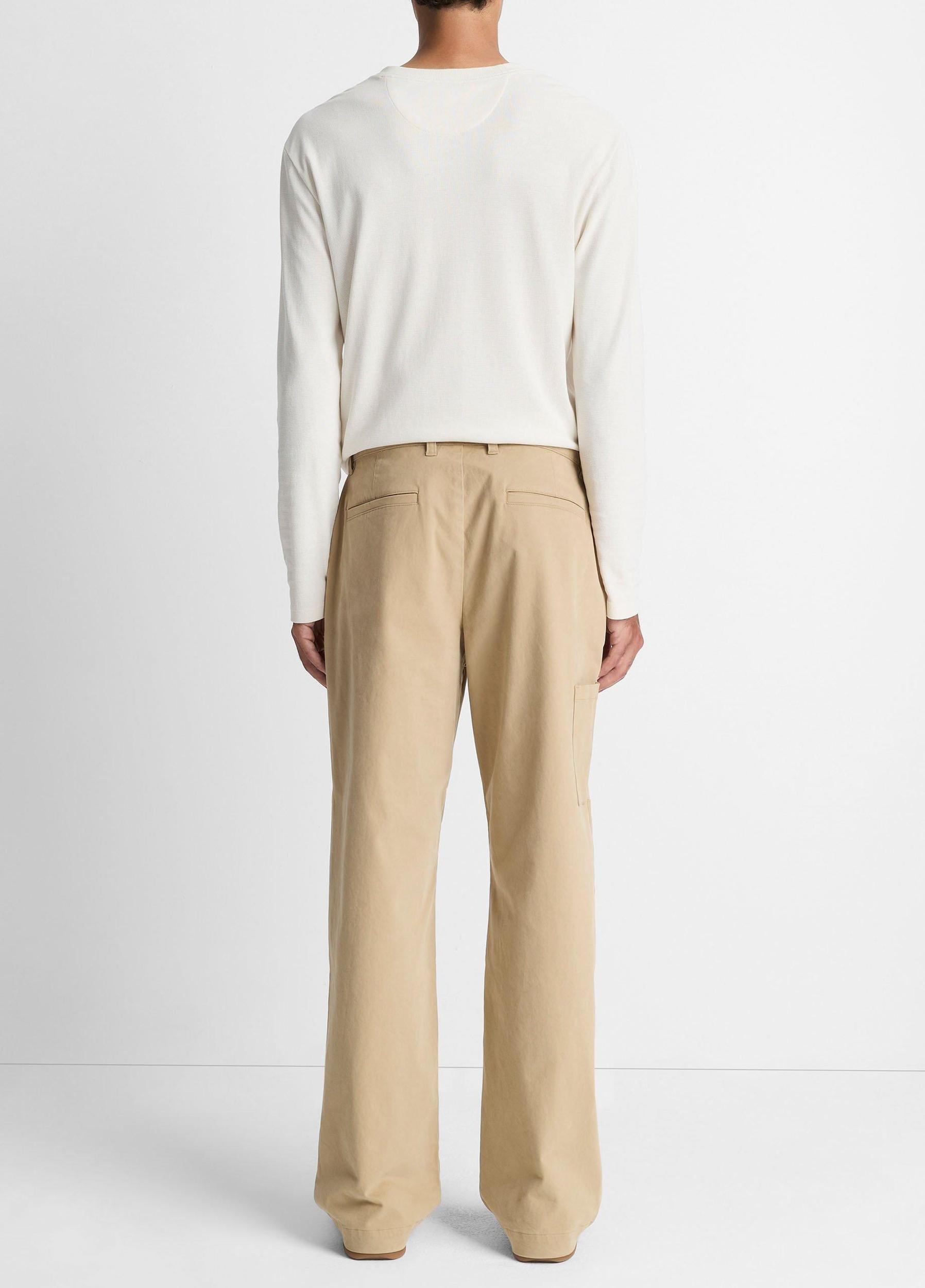 Relaxed Italian Peached Stretch-Cotton Double-Knee Pant Product Image