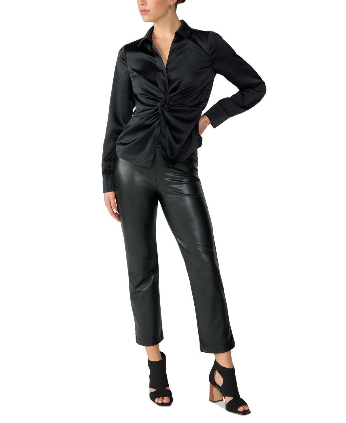 Sanctuary Easy On Me Satin Blouse (Sugar Plum) Women's Blouse Product Image