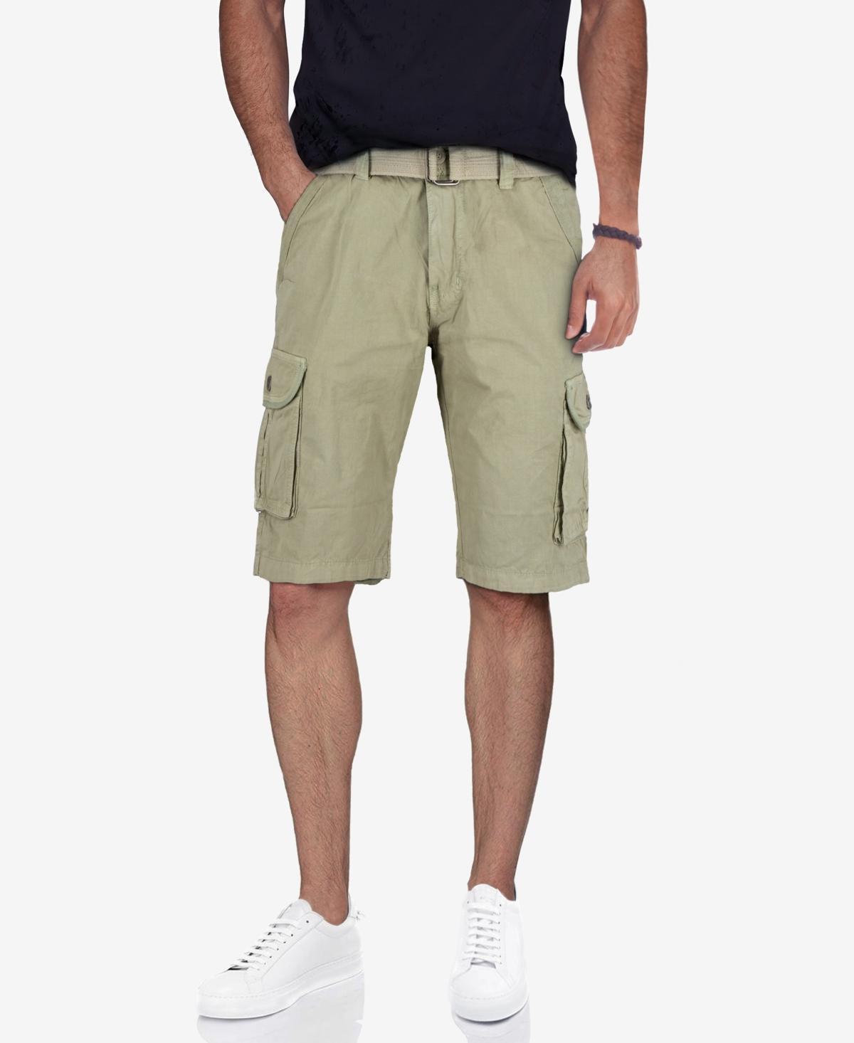Men's RAW X by Xray Regular-Fit Belted Button Cargo Shorts, Size: 36, Black Product Image