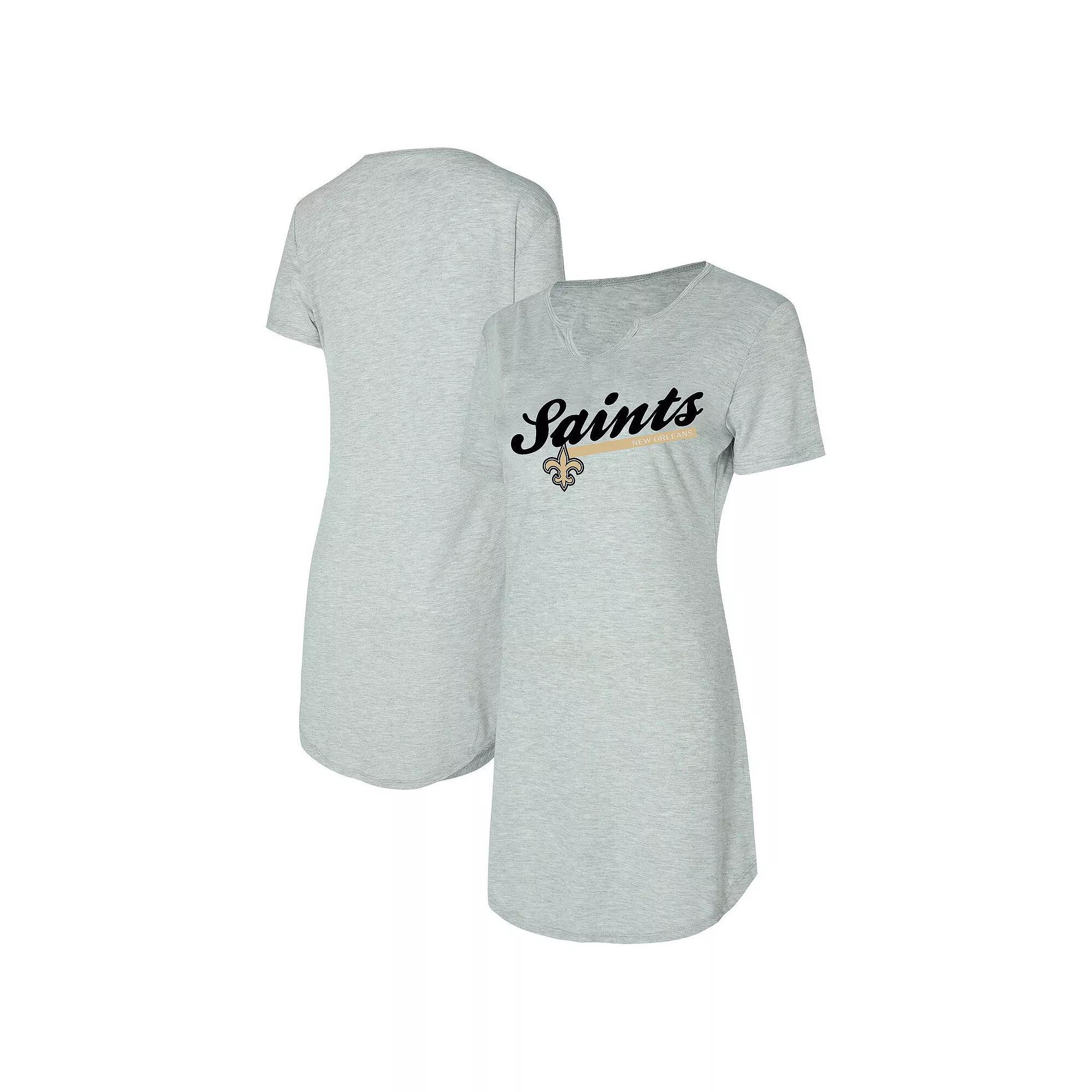 Women's Concepts Sport Gray Indianapolis Colts Petition Knit Nightshirt, Size: Medium, Grey Product Image