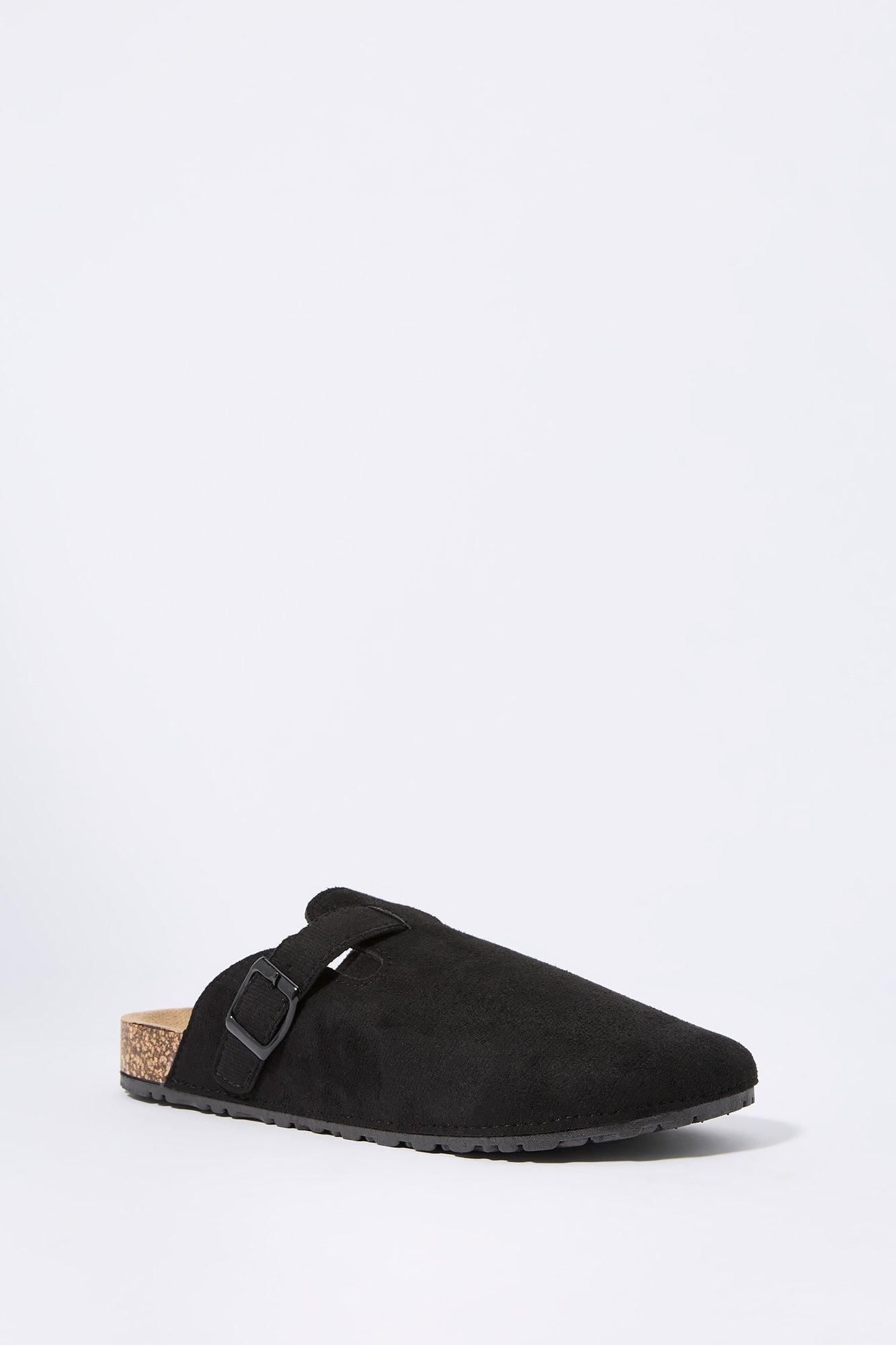 Faux Suede Buckled Cork Sandal Female Product Image