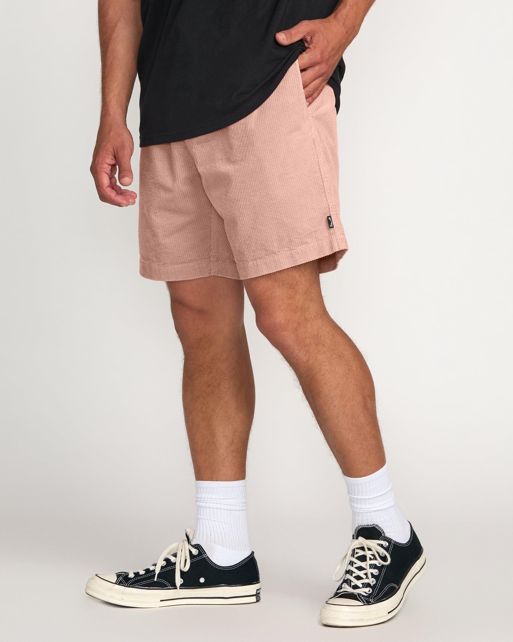 Larry Laybacks 19" Cord Shorts - Dusty Pink Male Product Image