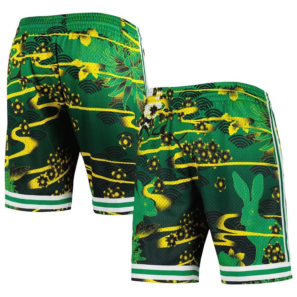 Men's Mitchell & Ness  Kelly Green Boston Celtics Lunar New Year Swingman Shorts, Size: XL Product Image