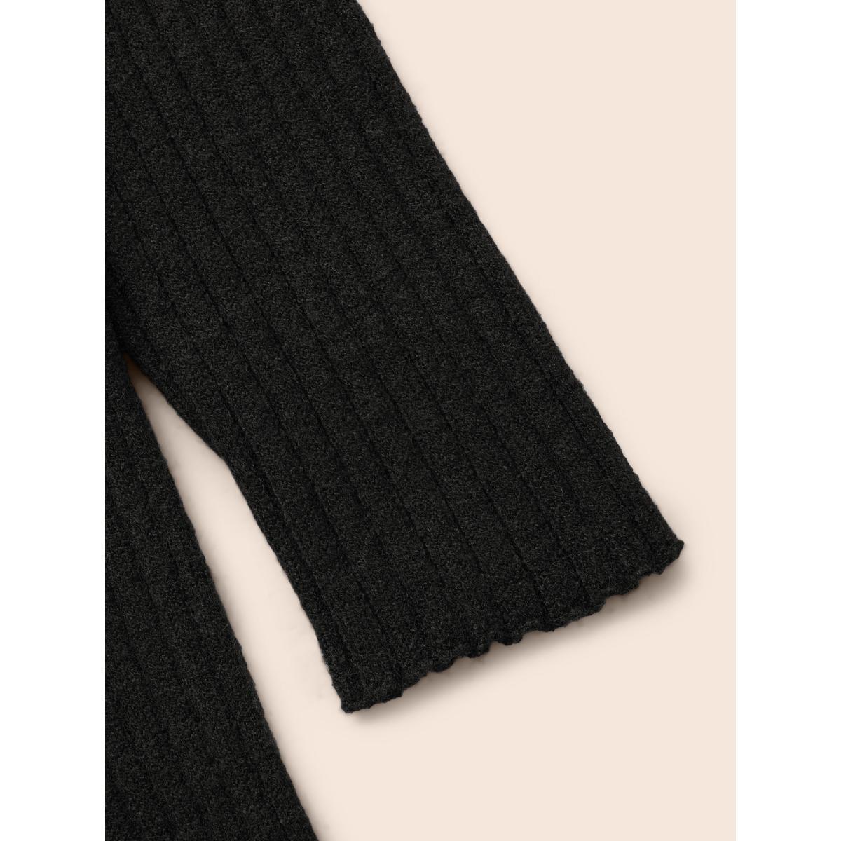 Plus Size Supersoft Essentials Pit Strip Wool Sweater Dress Black Women Casual Long Sleeve Everyday Sweater Dresses BloomChic 14-16/1X Product Image