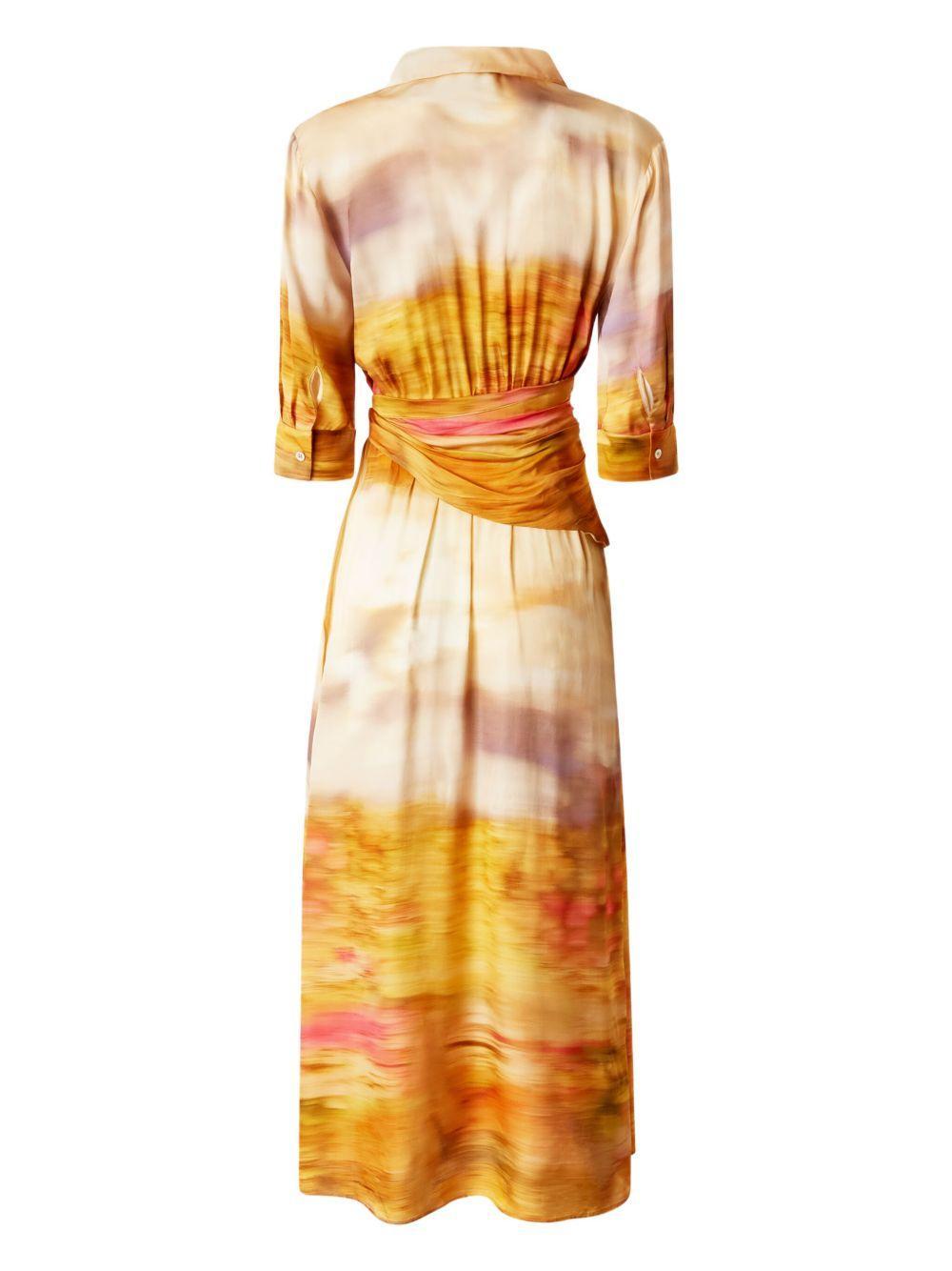 printed wrap dress Product Image