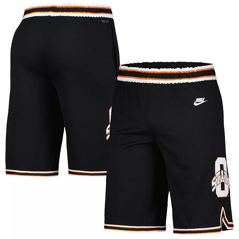 Men's Nike Black Oklahoma State Cowboys Retro Replica Basketball Shorts, Size: Small Product Image