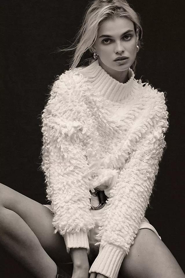 Callahan Mock-Neck Loop-Stitch Sweater Product Image