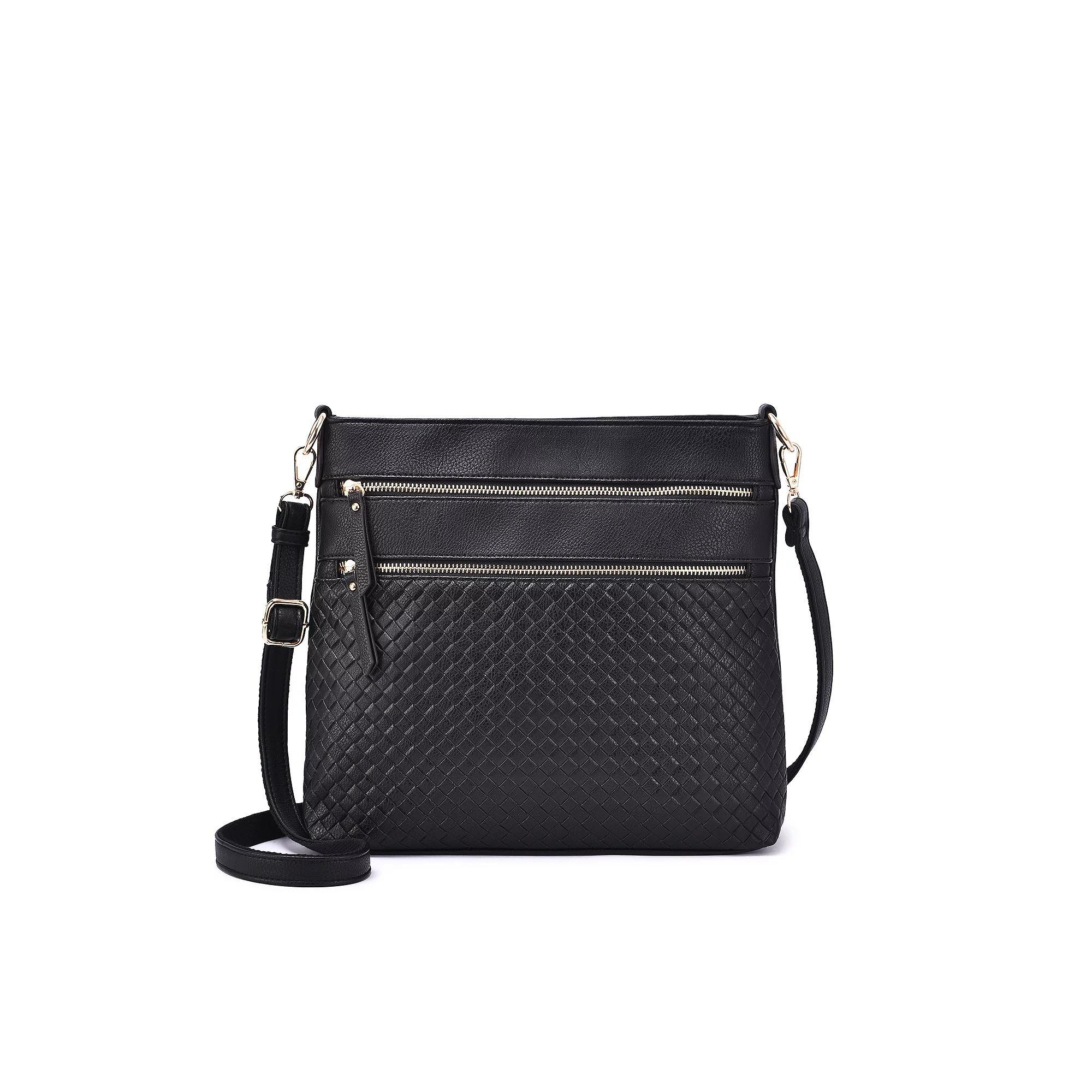 Women's Mellow World Alecia Woven Shoulder Bag, Black Product Image