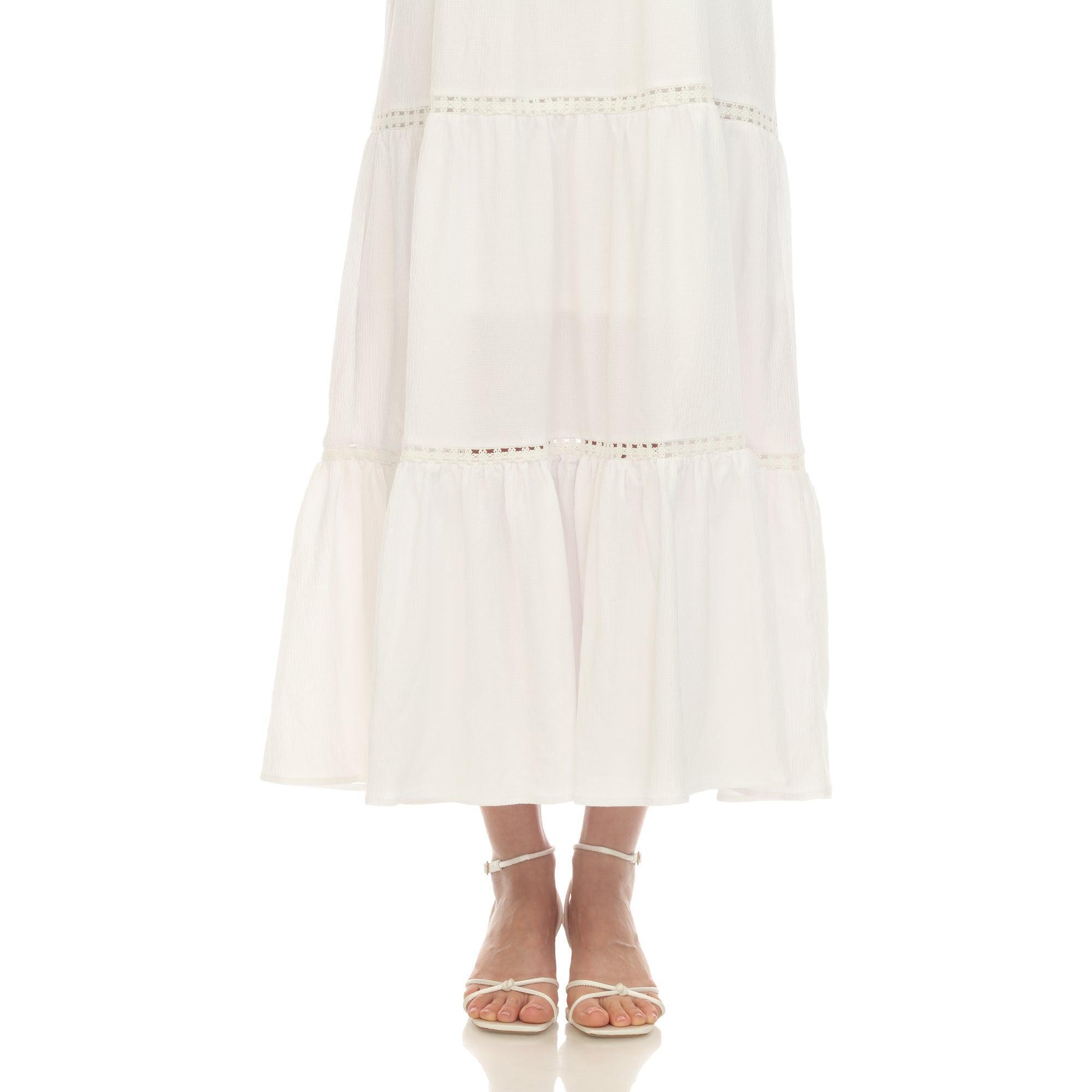 Women's Scoop Neck Tiered Maxi Dress Female Product Image