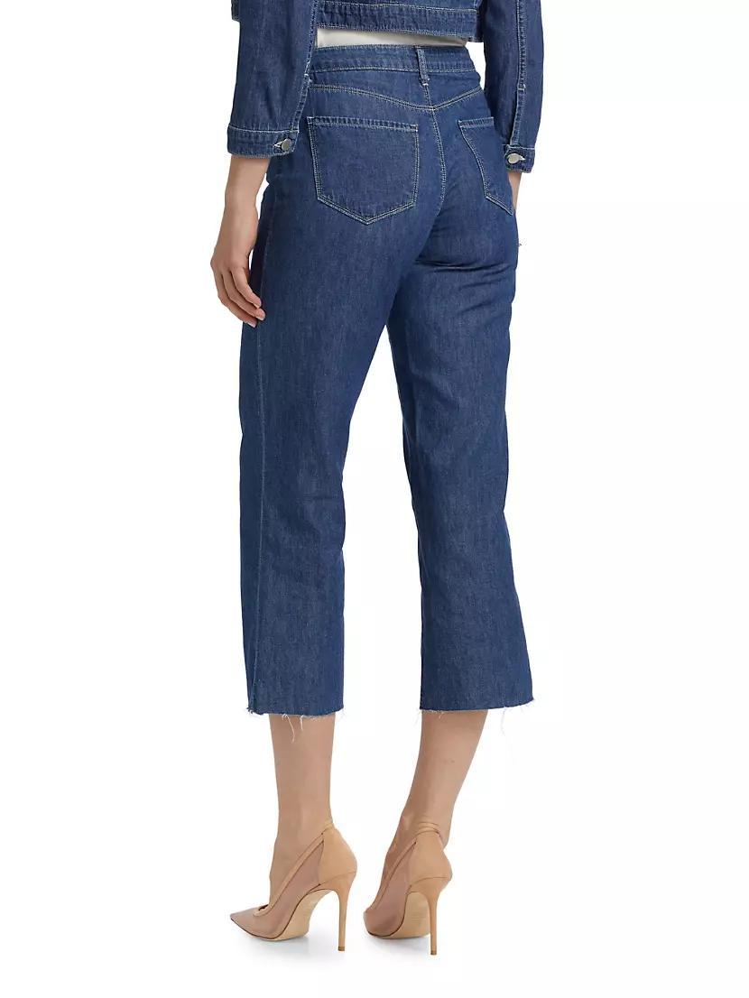 Wanda Mid-Rise Straight-Leg Crop Jeans Product Image