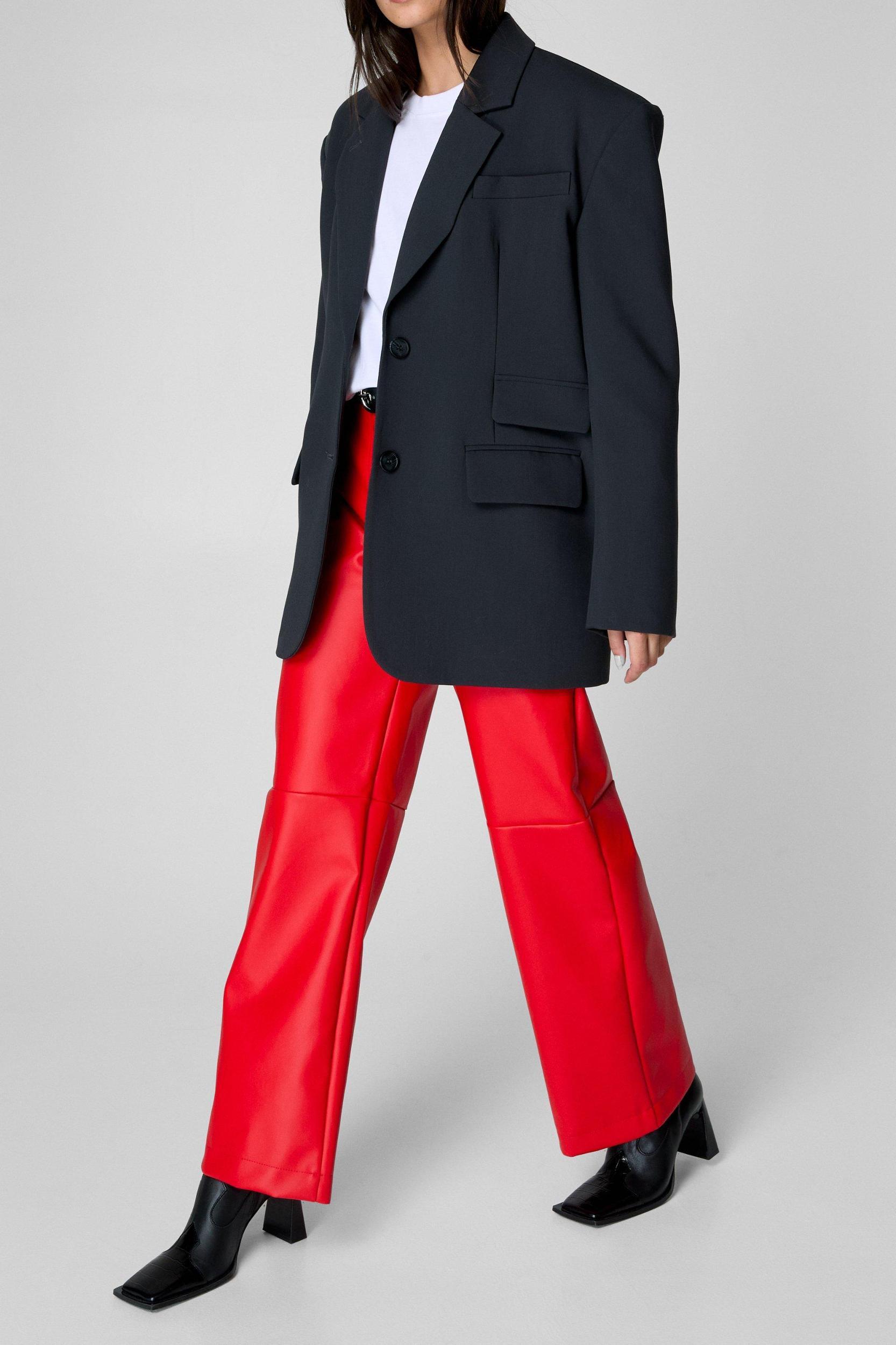 Essentials Faux Leather Trouser Product Image