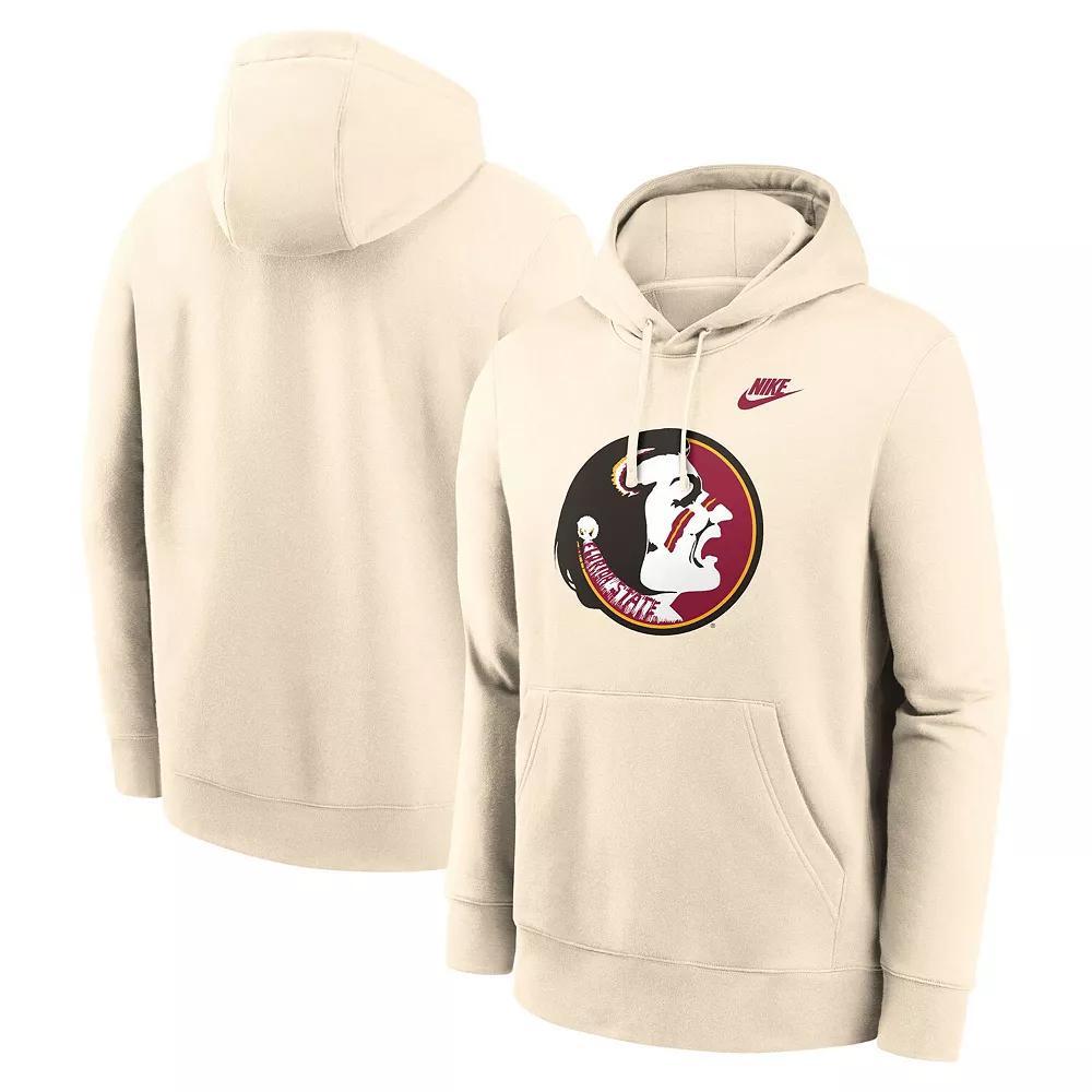 Men's Nike Cream Florida State Seminoles Vault Logo Pullover Hoodie, Size: 2XL, Beige Product Image
