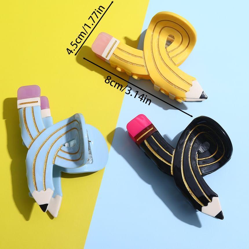 Pencil Acetate Hair Claw Clip Product Image