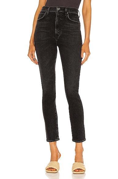 AGOLDE Pinch Waist Skinny in Black Product Image