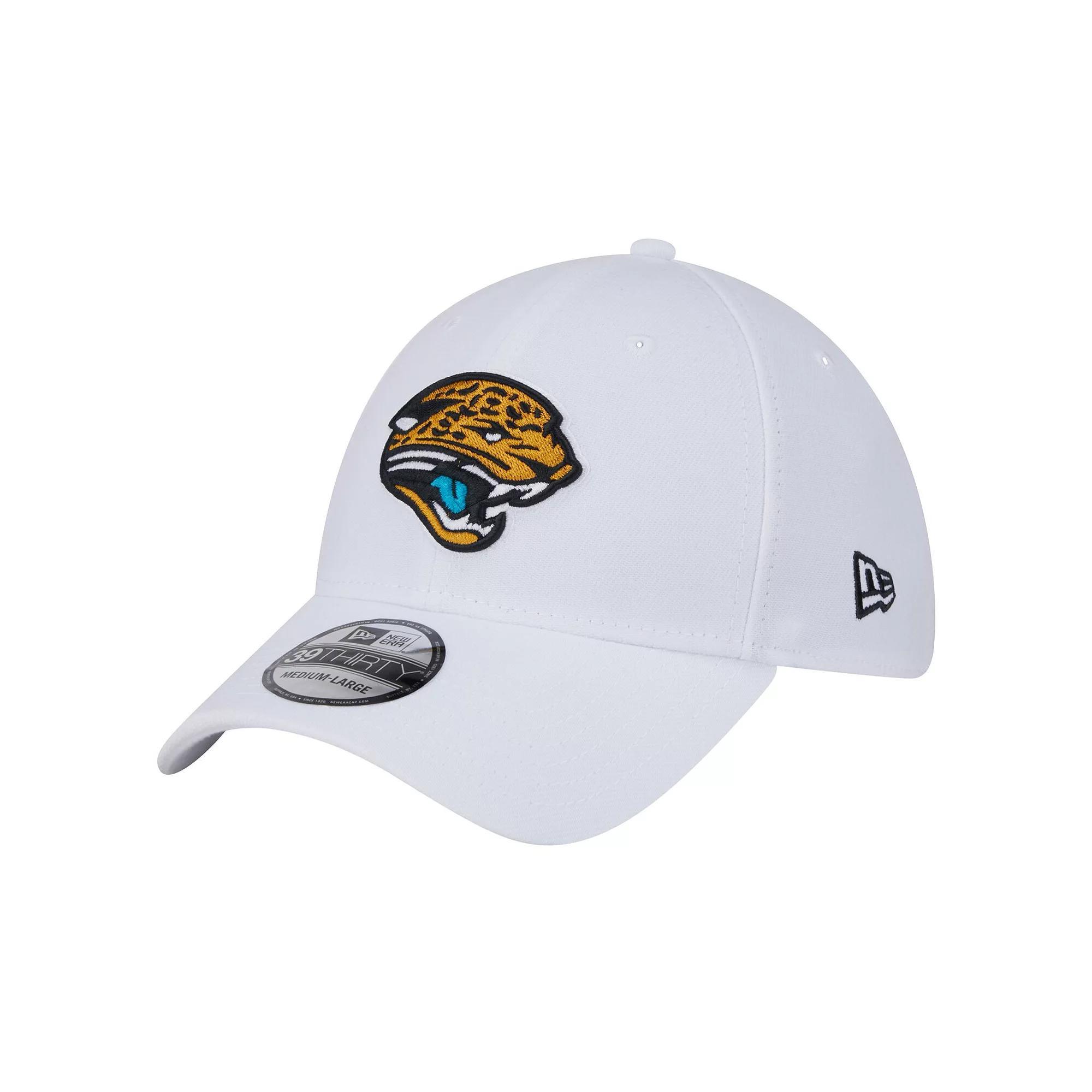 Men's New Era White Jacksonville Jaguars Throwback 39THIRTY Flex Hat, Size: Medium/Large Product Image