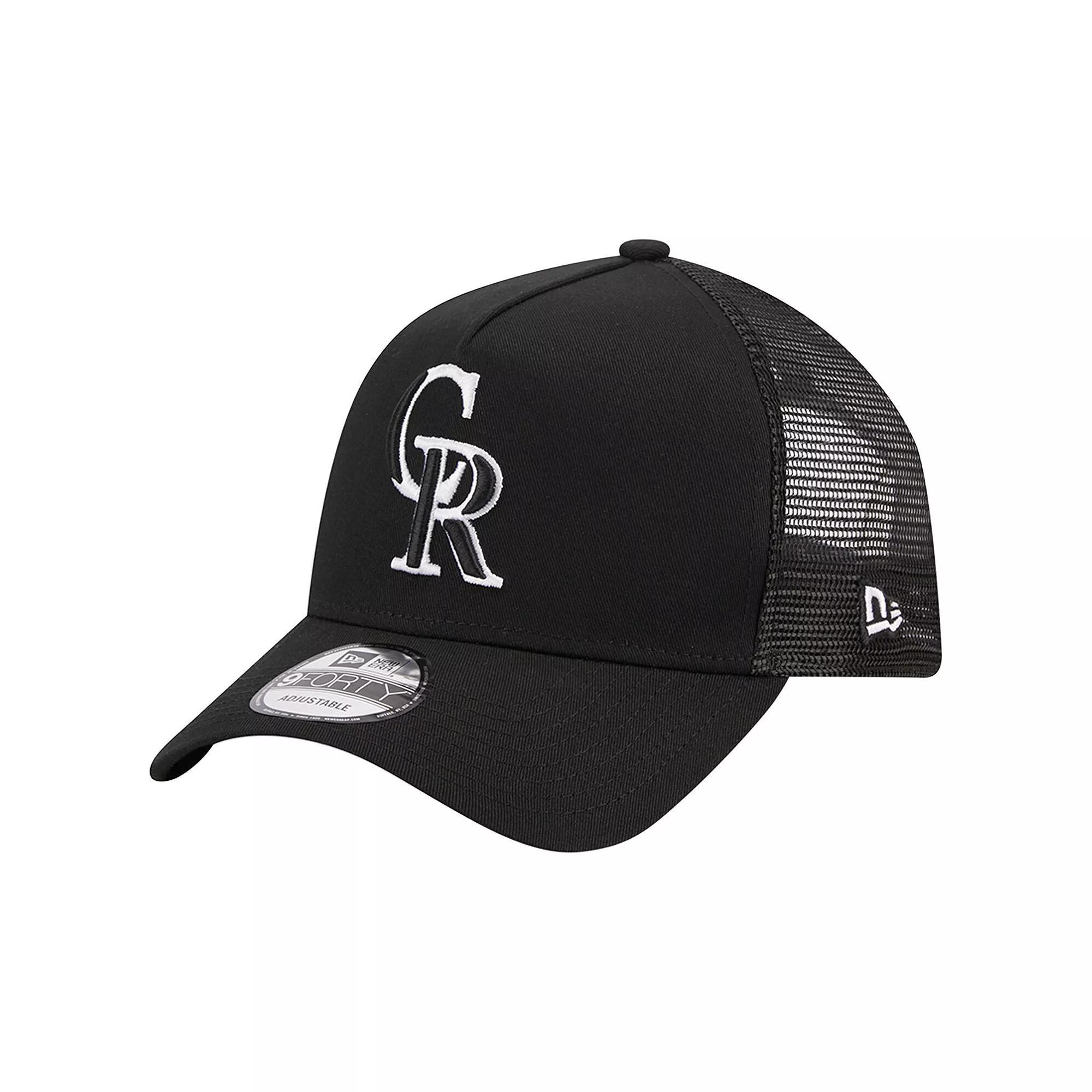 Mens New Era Colorado Rockies A-Frame 9FORTY Trucker Adjustable Hat Product Image