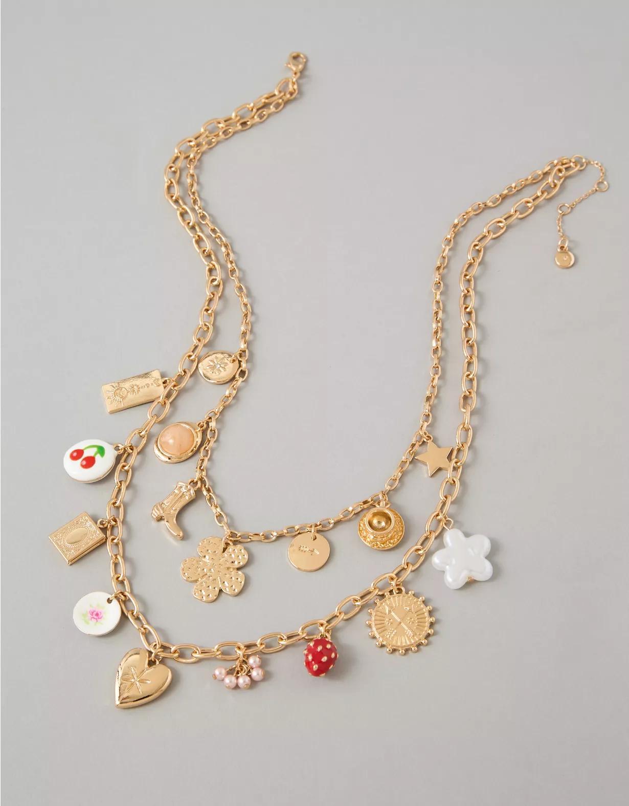 AEO Double Layered Charm Necklace Product Image