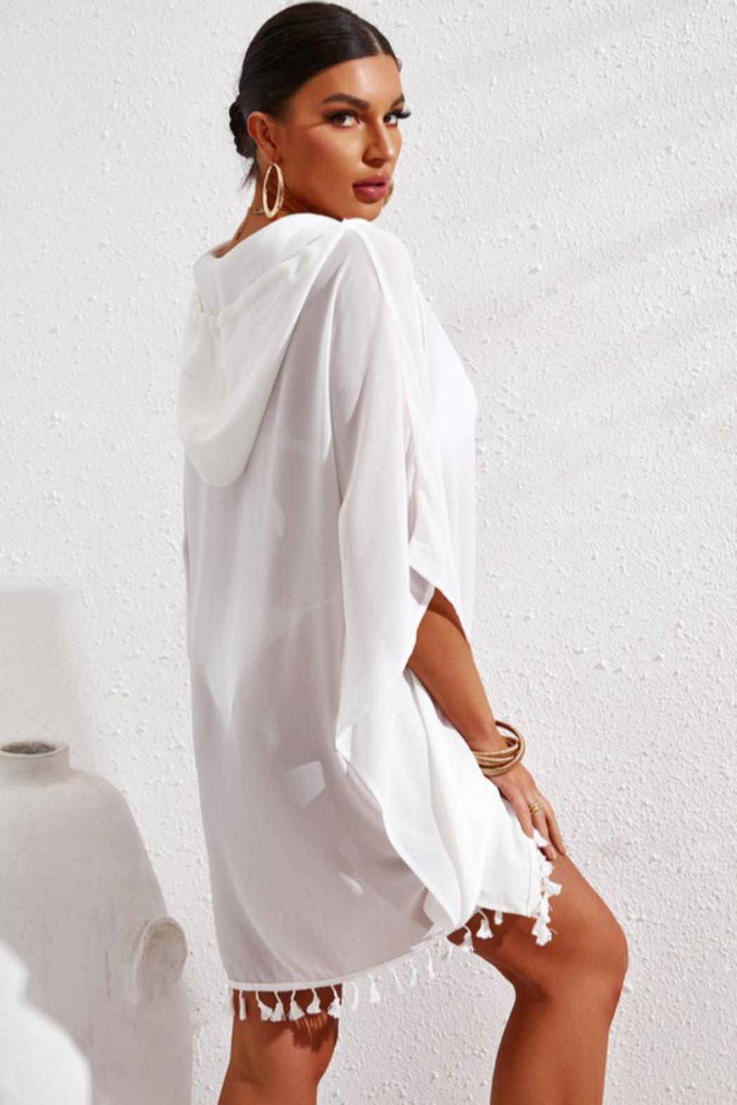 White Bathing Suit Cover Up Product Image