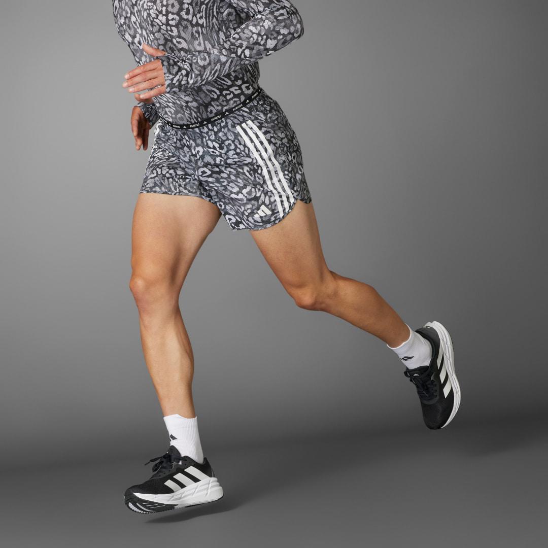 adidas Own the Run 3-Stripes Shorts Dash Grey S 5 Mens Product Image