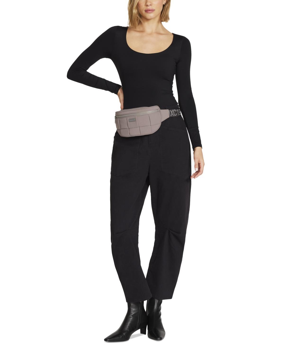 Steve Madden Womens Oversized Woven Belt Bag Product Image
