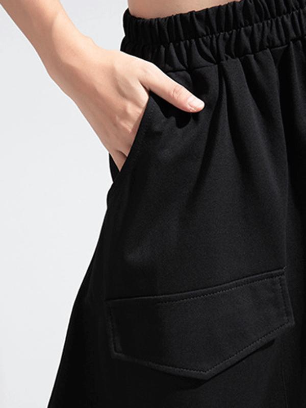  Zipper Original Simple Loose Solid Harem Pants Product Image