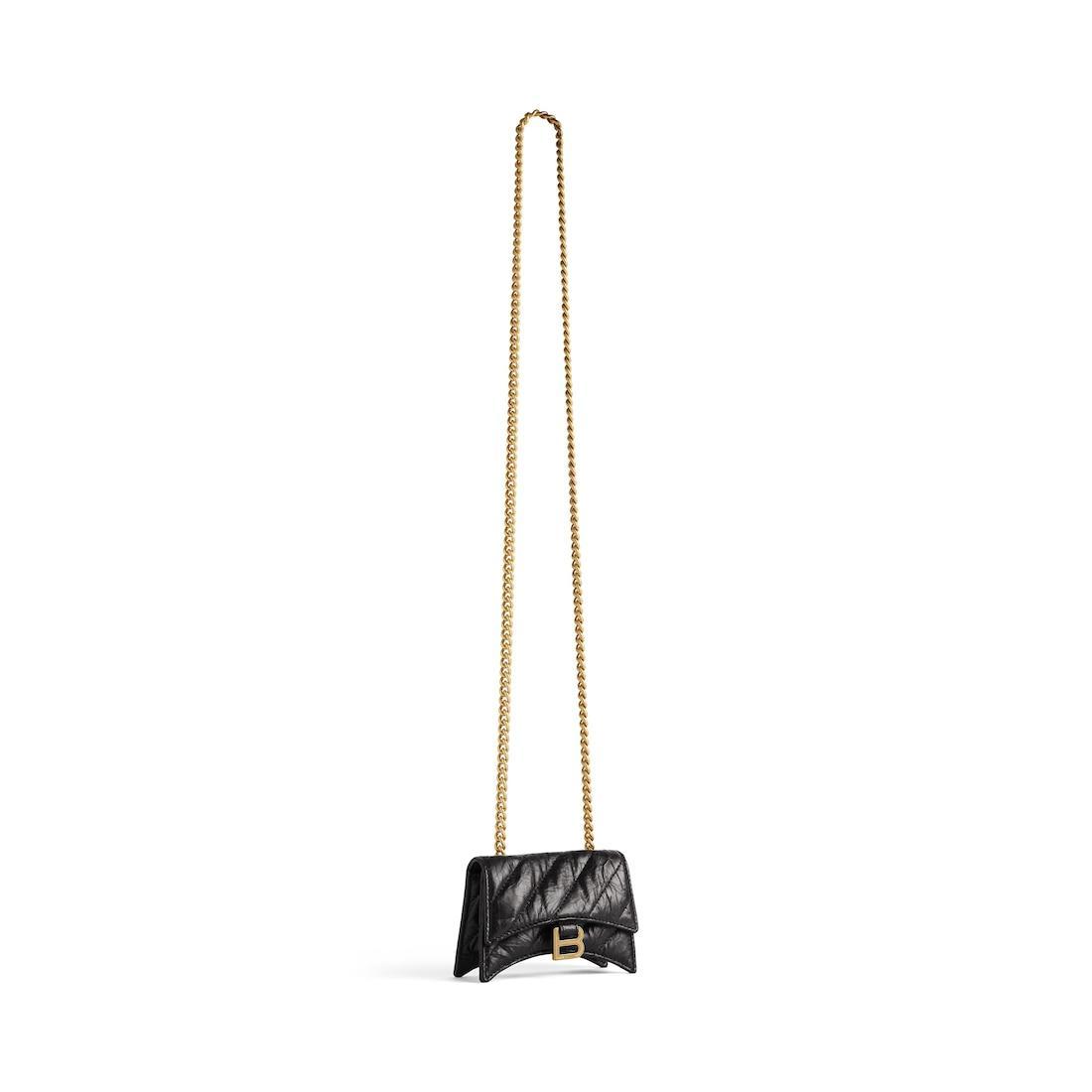 Women's Crush Chain Bag Mini in Black Product Image