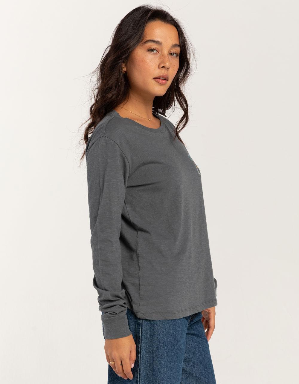 SALT LIFE Palm Cove Womens Long Sleeve Tee - STORM BLUE Product Image