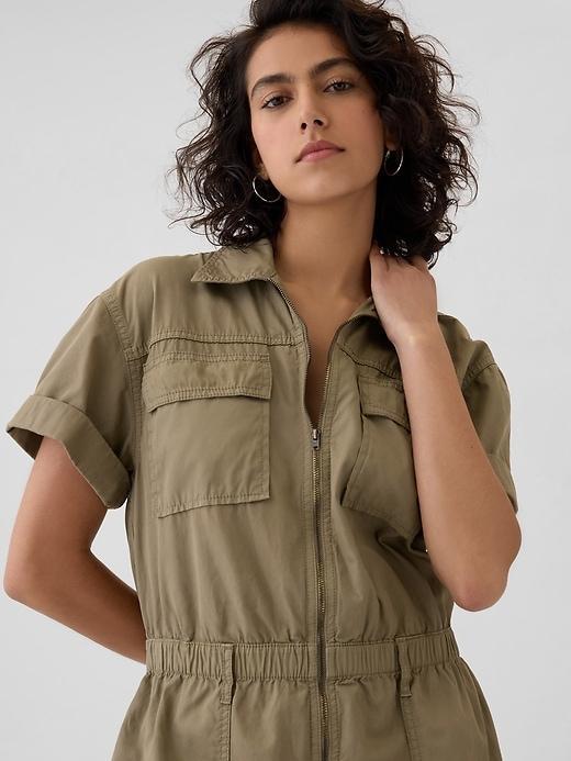 Khaki Utility Jumpsuit Product Image