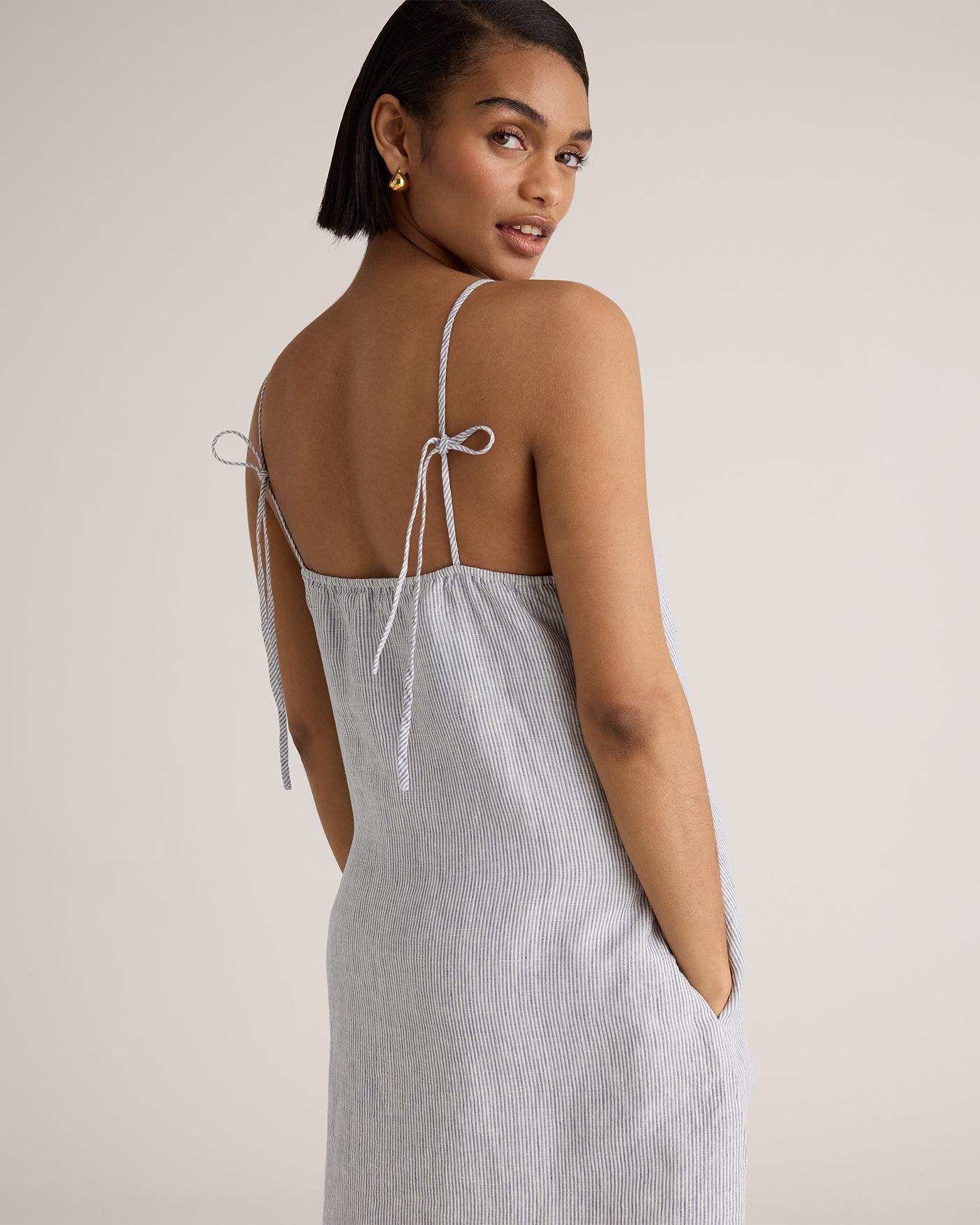 Quince | Women's 100% European Linen Spaghetti Strap Mini Dress Size XS Product Image