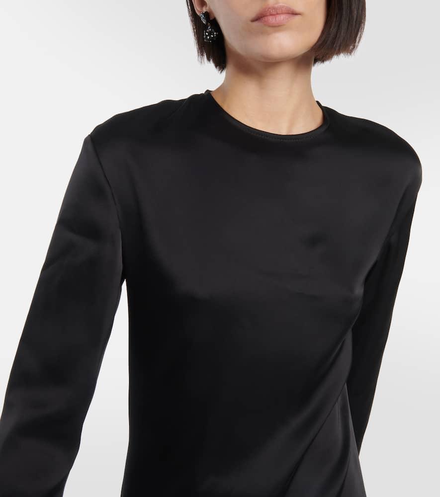 JW ANDERSON Deconstructed Satin Minidress In Black Product Image
