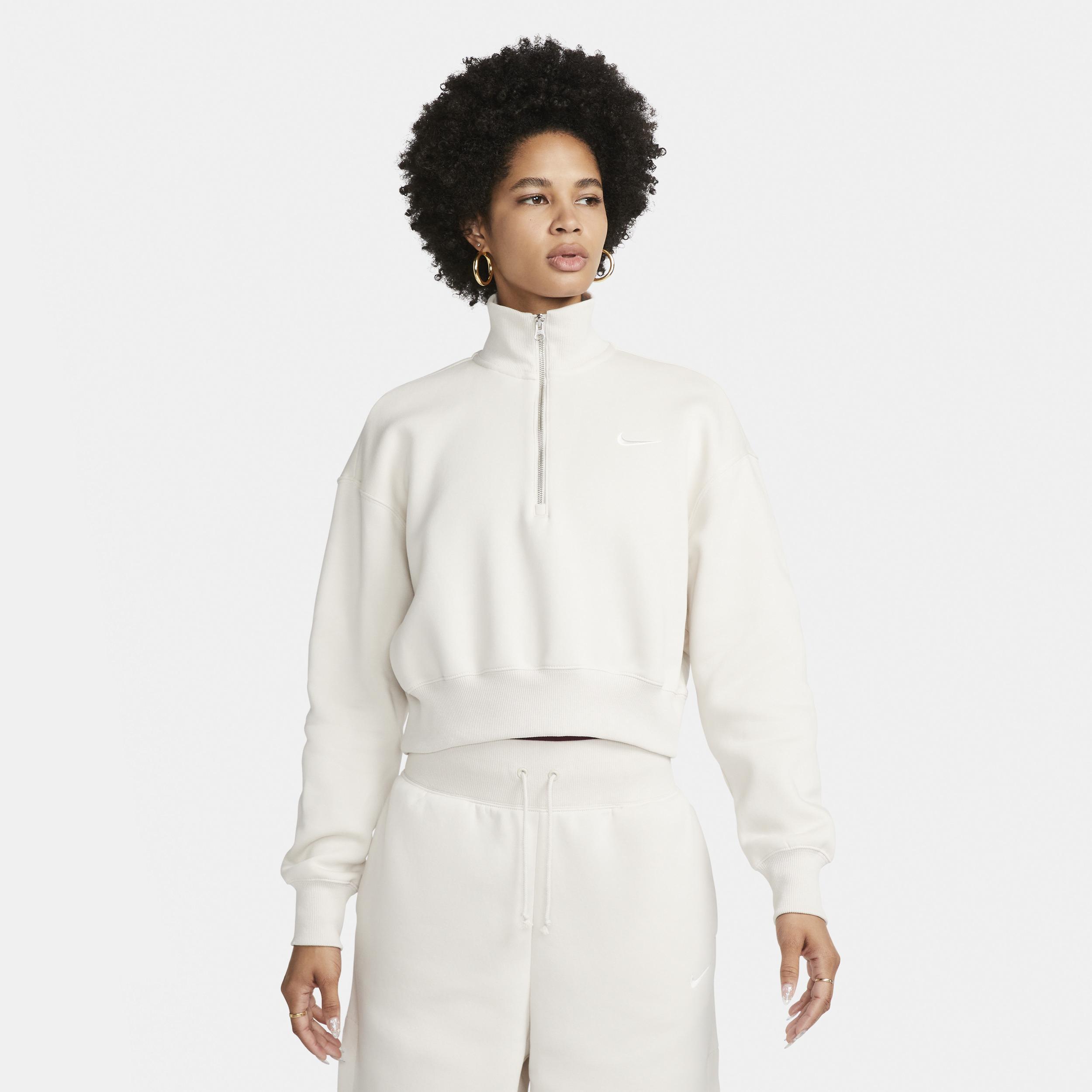 Nike Sportswear Phoenix Fleece Women's 1/4-Zip Cropped Sweatshirt Product Image