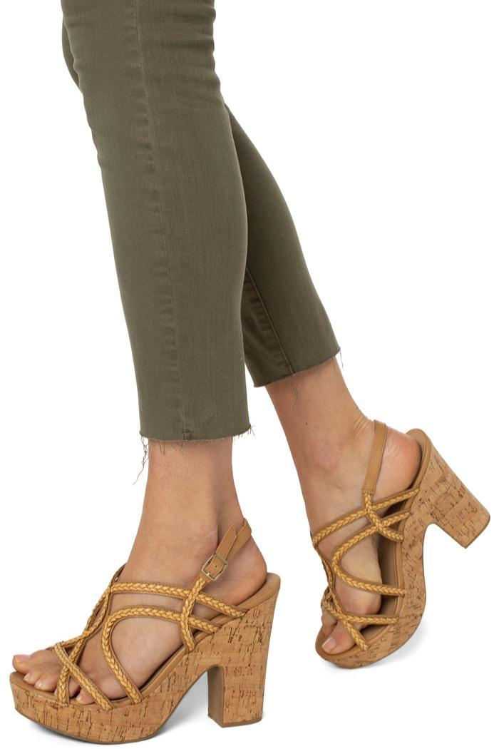 Gia Glider Crop Cut Hem High Performance Denim Product Image