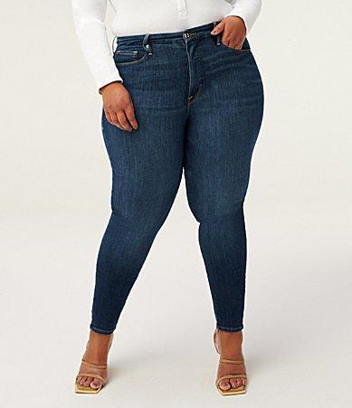 Good American Good Legs High Rise Gap-Proof Waistband Stretch Denim Skinny Jeans Product Image