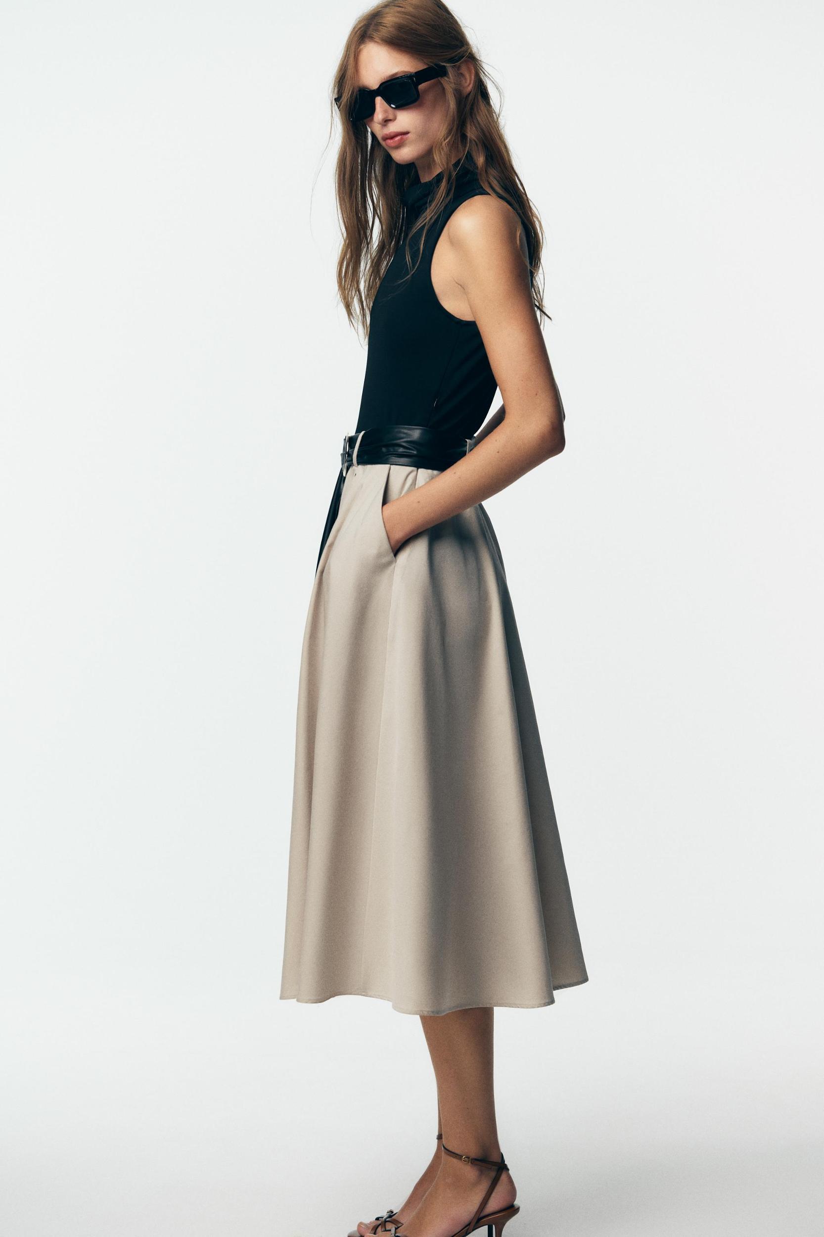 COMBINATION BELTED DRESS Product Image