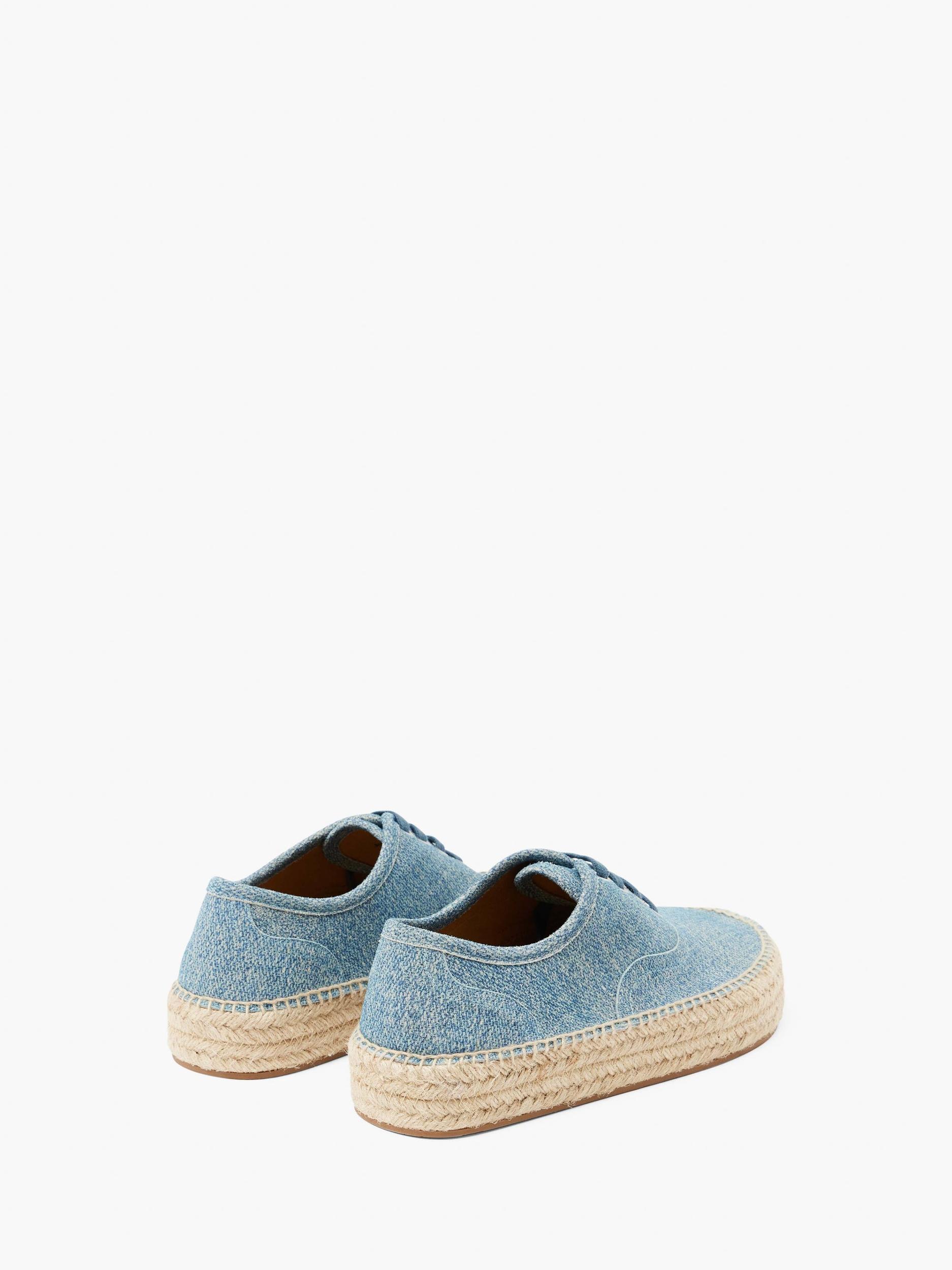 SUEDE LACE-FRONT PLATFORM ESPADRILLES Product Image