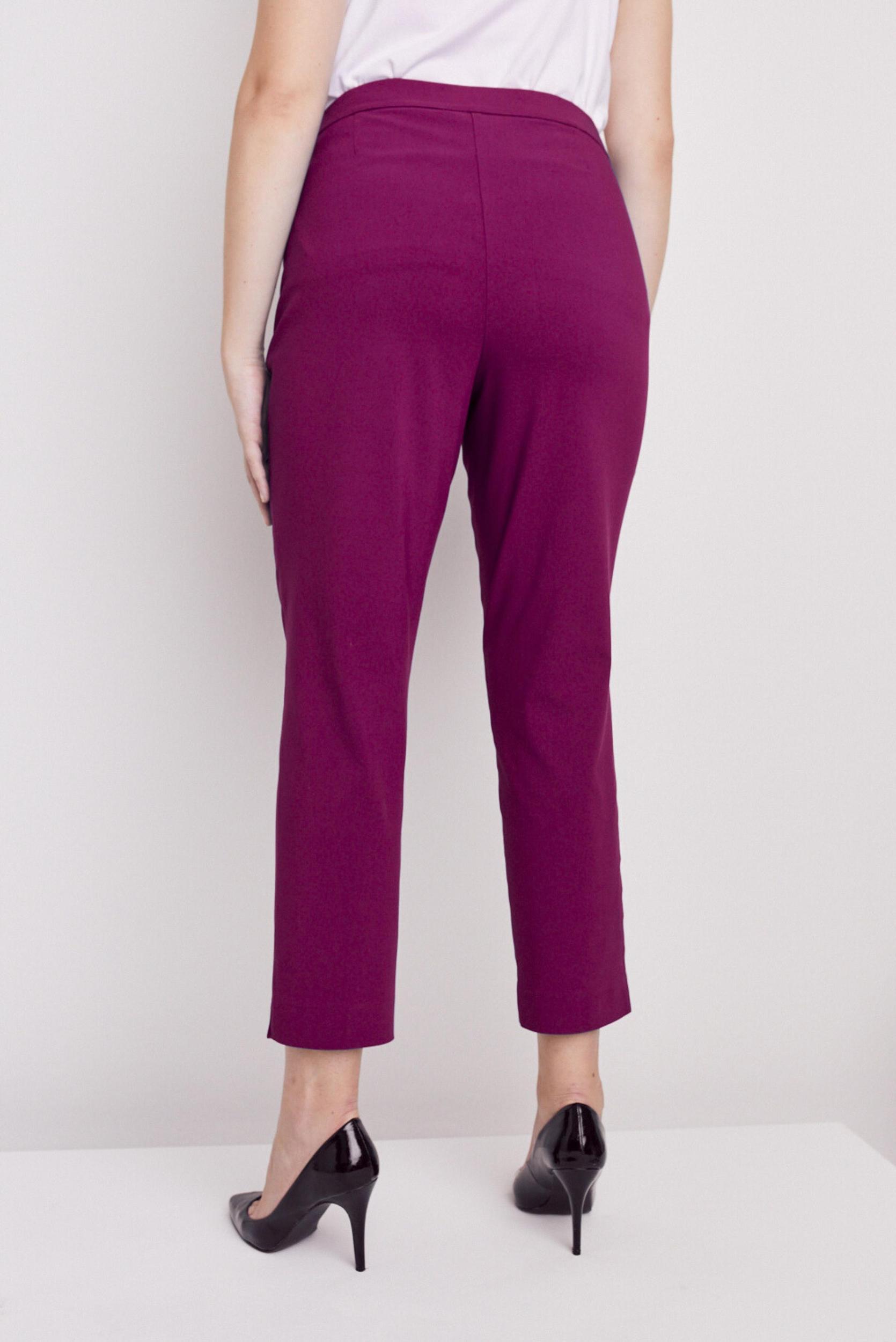 Roz & Ali Superstretch Magenta Pull On Ankle Pants Product Image