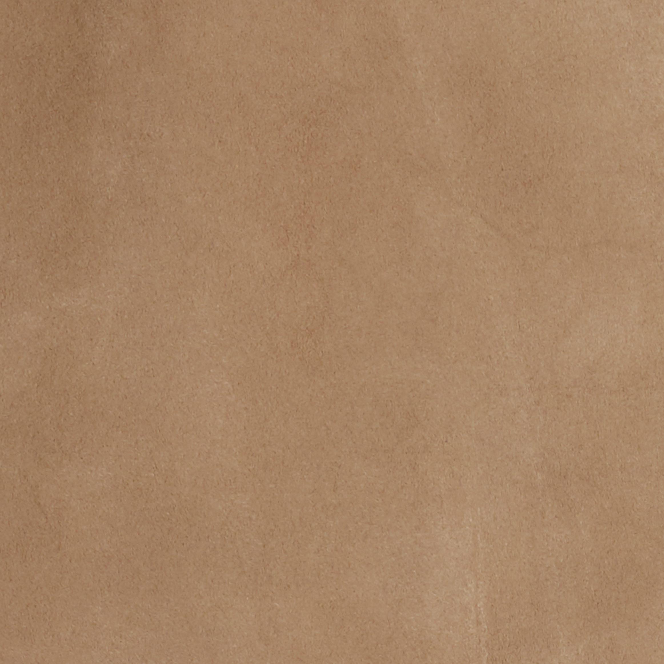 PANELED SUEDE DRAWSTRING MIDI SKIRT Product Image