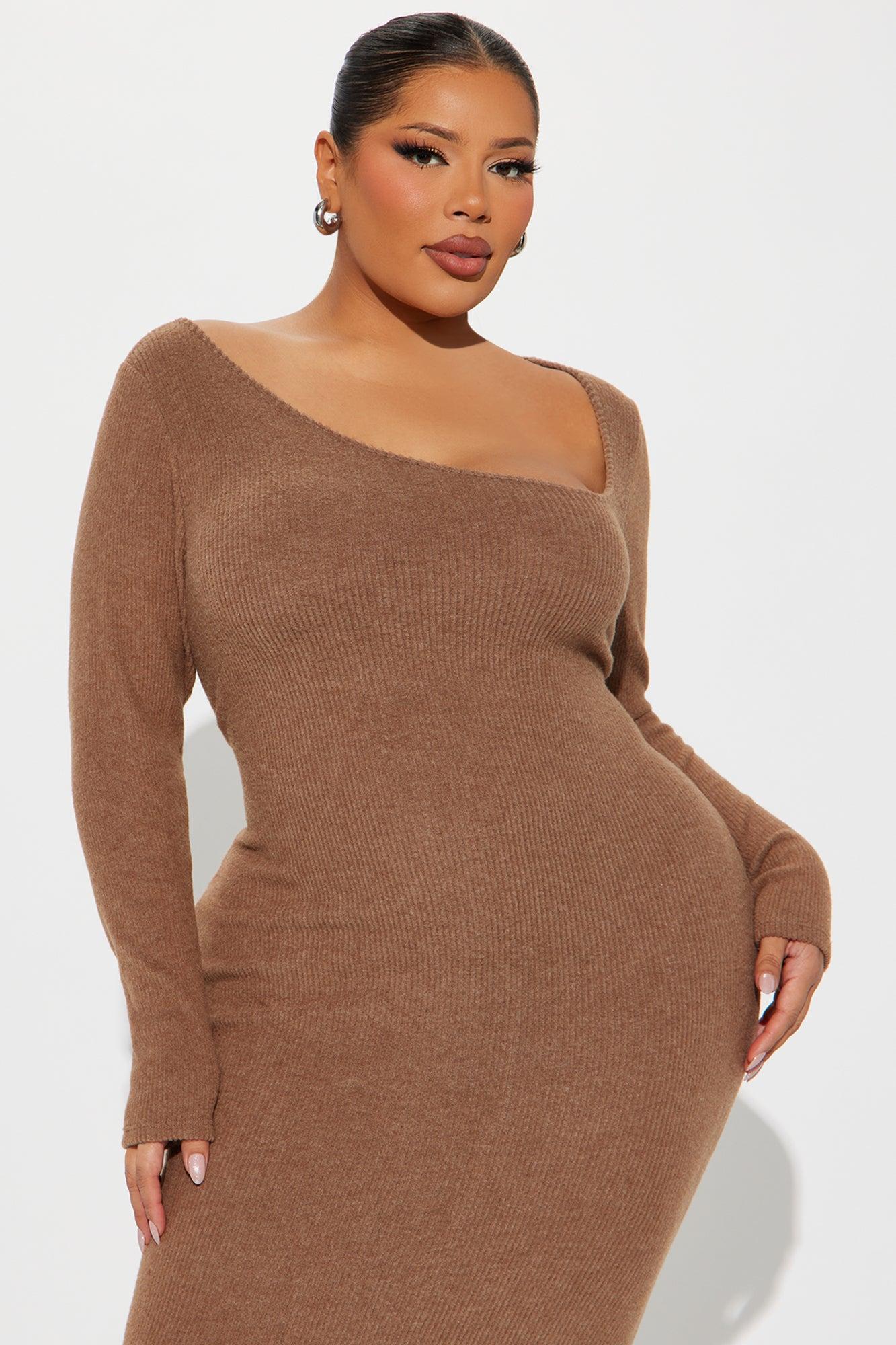 Hannah Ribbed Maxi Dress - Mocha Product Image
