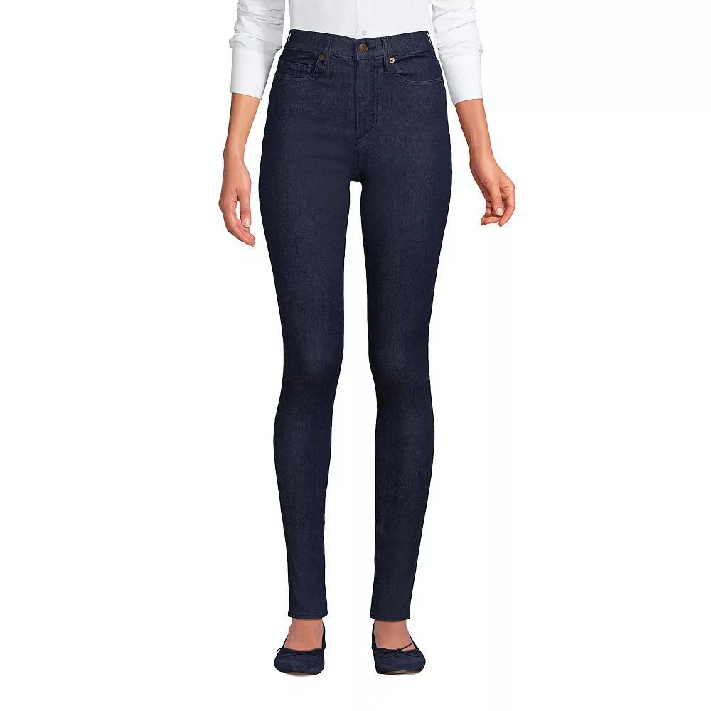 Women's Lands' End Lycra Skinny Jeans, Size: 16, River Rinse Product Image