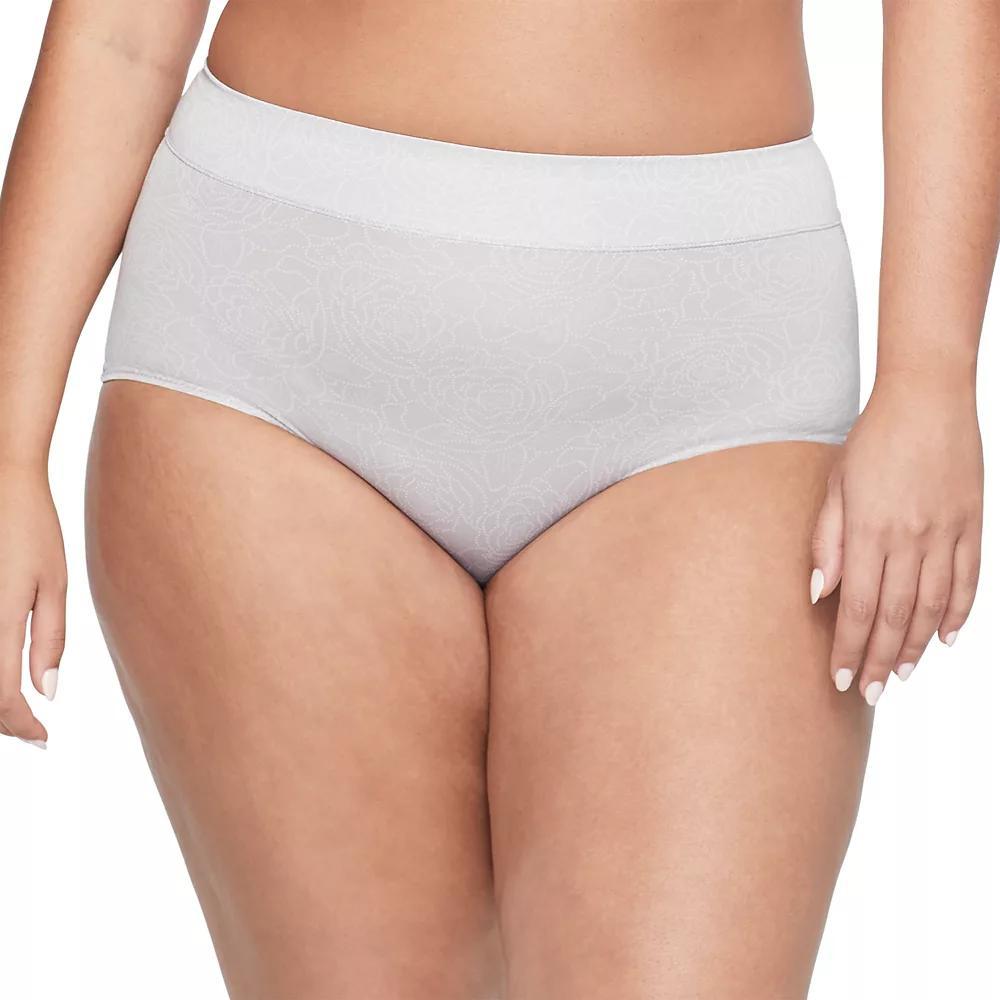 Warners No Pinching No Problems® Tailored Brief 5738, Women's, White Floral Product Image
