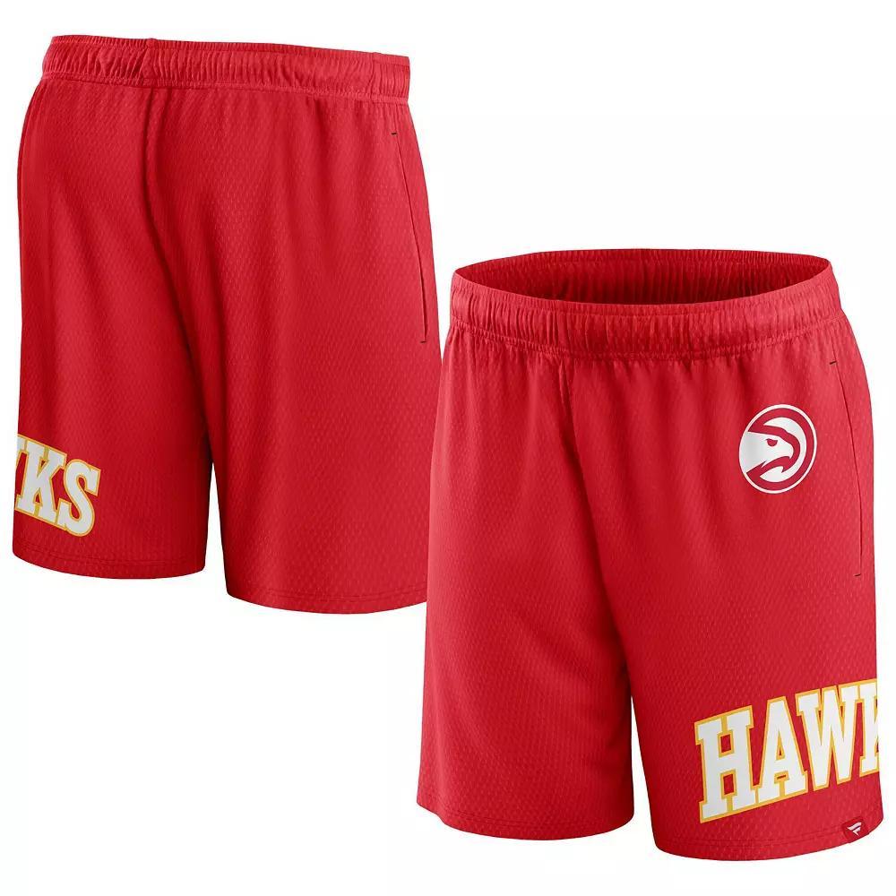 Men's Fanatics Branded Red Atlanta Hawks Free Throw Mesh Shorts, Size: Medium Product Image
