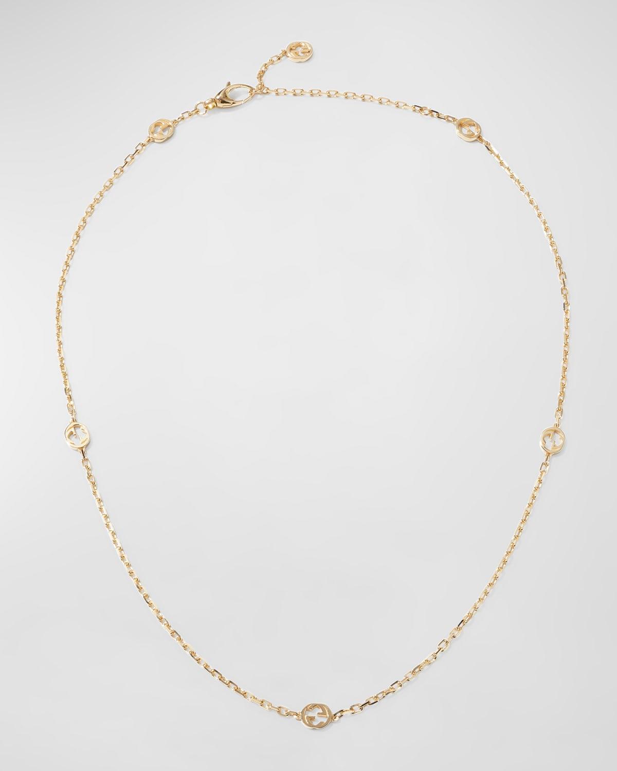 Womens Interlocking G Necklace In Yellow Gold Product Image