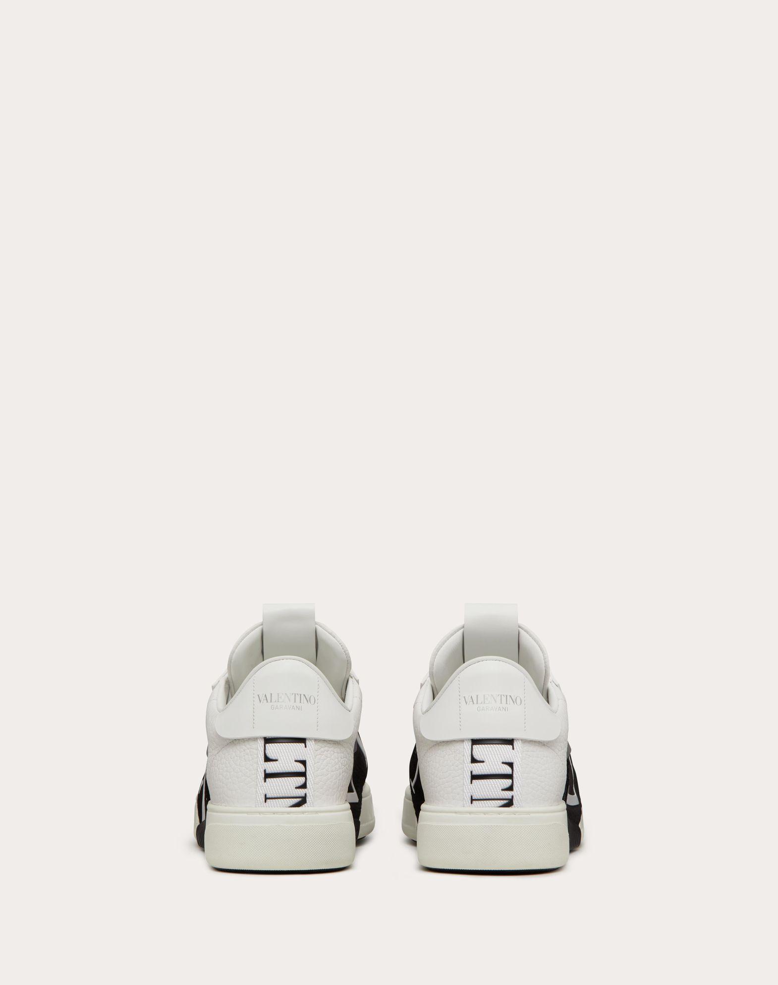 VL7N LOW-TOP SNEAKERS IN CALFSKIN AND MESH FABRIC WITH BANDS Product Image