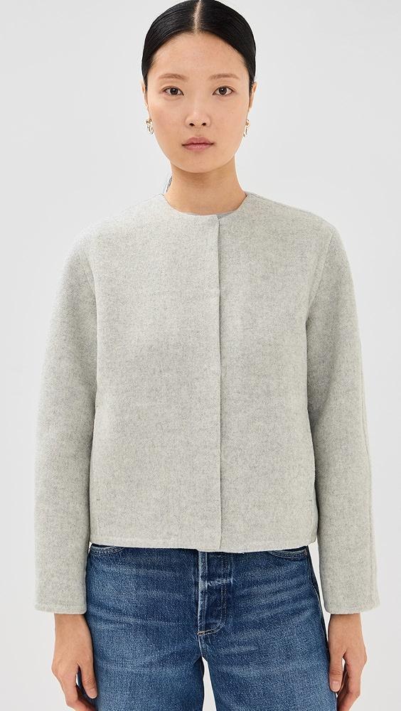 Vince Double Wool Collarless Jacket | Shopbop Product Image